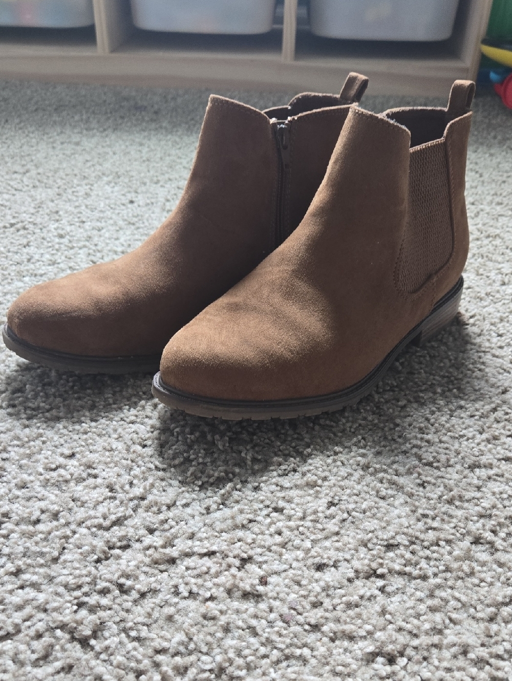 Sonoma Brown Suede Chelsea Ankle Boots- Size 10w